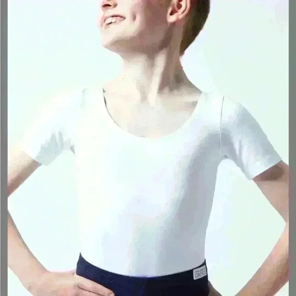 Move dance Louie boys leotard white size 8-10